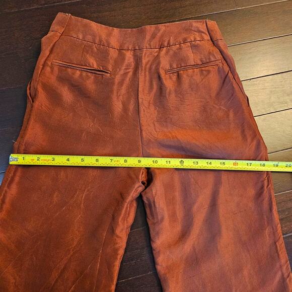Women's Tori Burch Copper Wide Leg Silk Pants - Picture 8 of 8